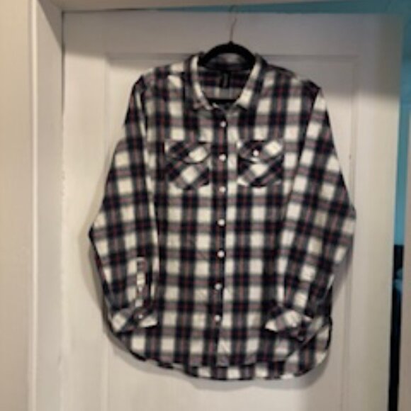 Women's Long Sleeve Flannel Shirt Size Large - Picture 1 of 8